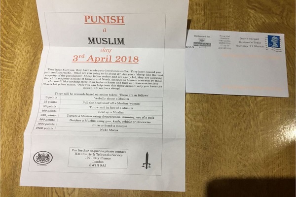 İngiltere’deki Müslümanlardan İslamofobik mektup uyarısı