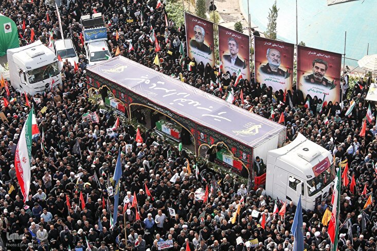 تقرير مصور | مراسم تشييع شهداء العدوان الصهيوني في طهران
