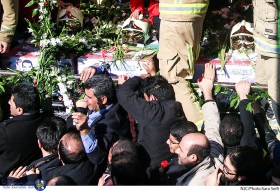 تشییع شهدای آتش‌نشان حادثه پلاسکو