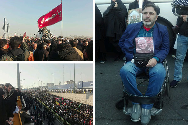 گوشه‌هایی از اقیانوس سیاهپوش مردم تهران