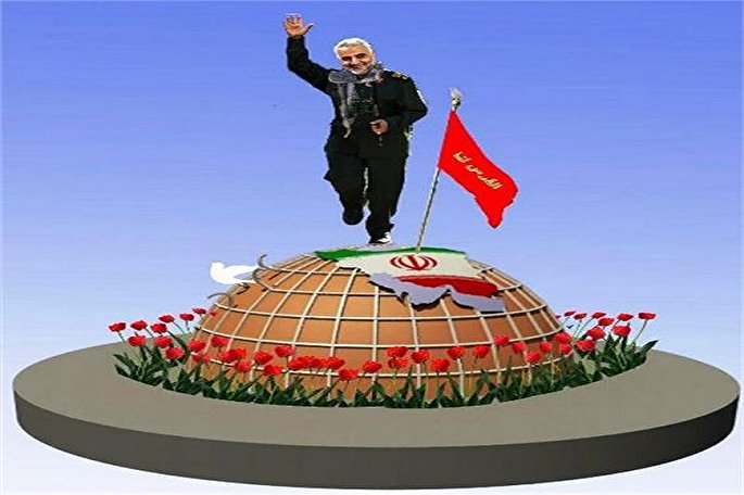 نصب تندیس سردار شهید سلیمانی در رویان شاهرود