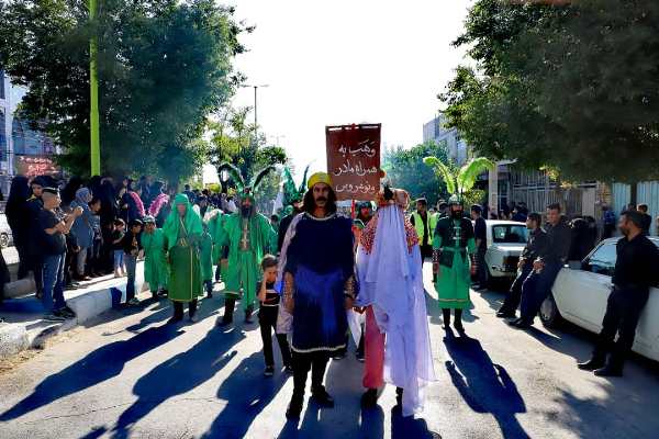 کاروان نمادین دشت کربلا در فرخشهر