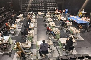 کارگاه خیریه تولید ماسک در تالار حافظ راه‌اندازی شد