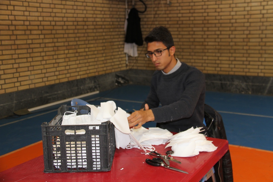 کارگاه مردمی تولید ماسک در فرخشهر