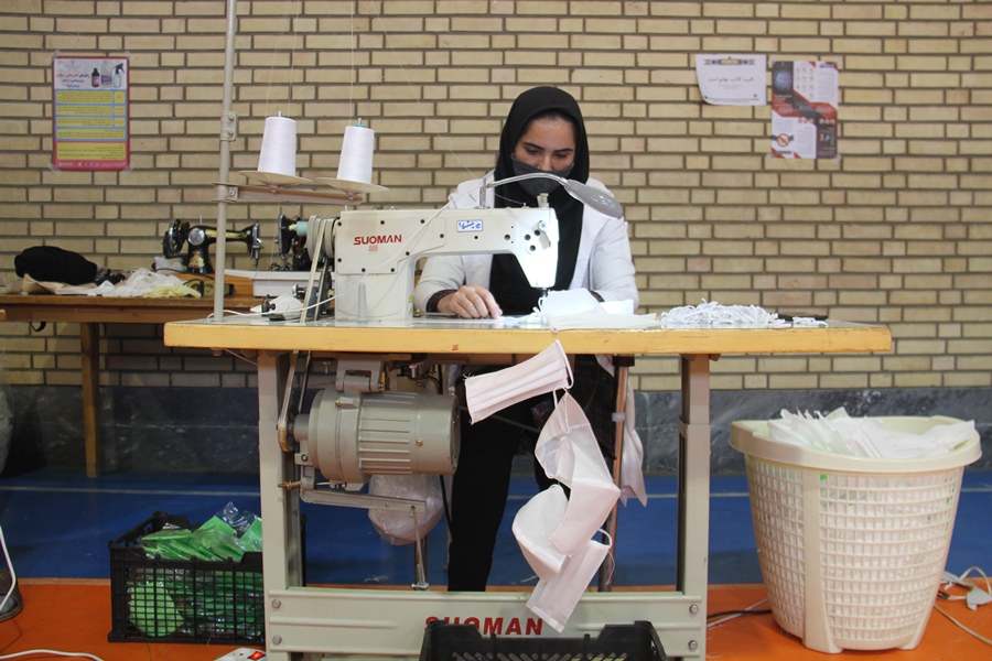 کارگاه مردمی تولید ماسک در فرخشهر