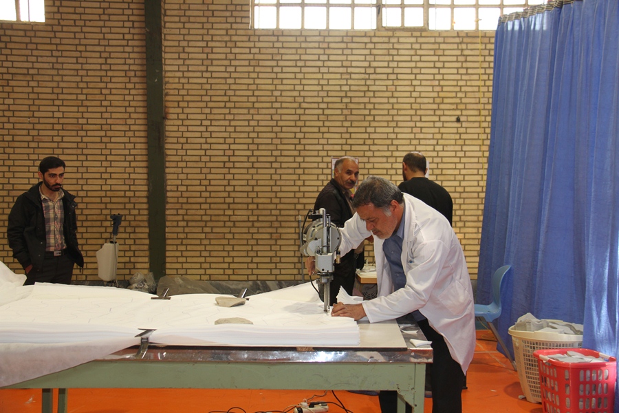 کارگاه مردمی تولید ماسک در فرخشهر