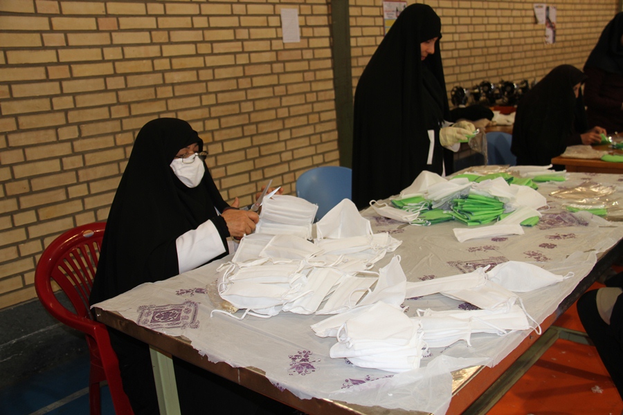 کارگاه مردمی تولید ماسک در فرخشهر