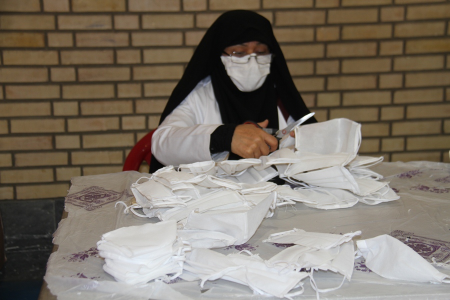 کارگاه مردمی تولید ماسک در فرخشهر