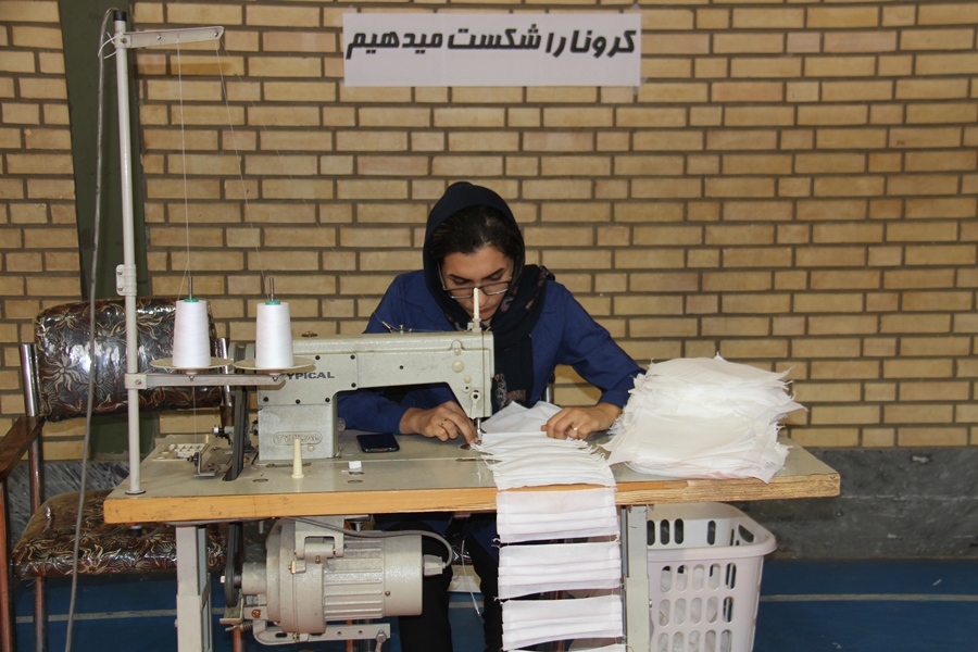 کارگاه مردمی تولید ماسک در فرخشهر