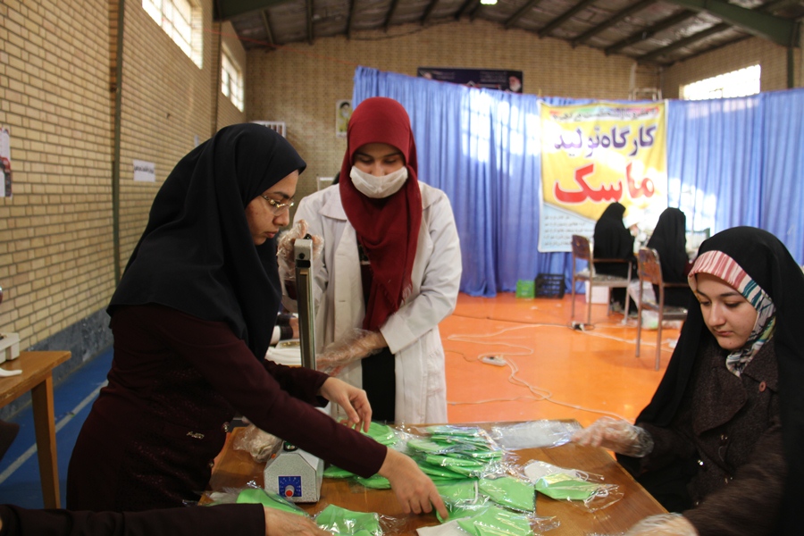 کارگاه مردمی تولید ماسک در فرخشهر