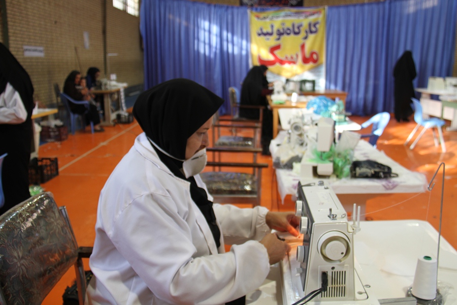 کارگاه مردمی تولید ماسک در فرخشهر