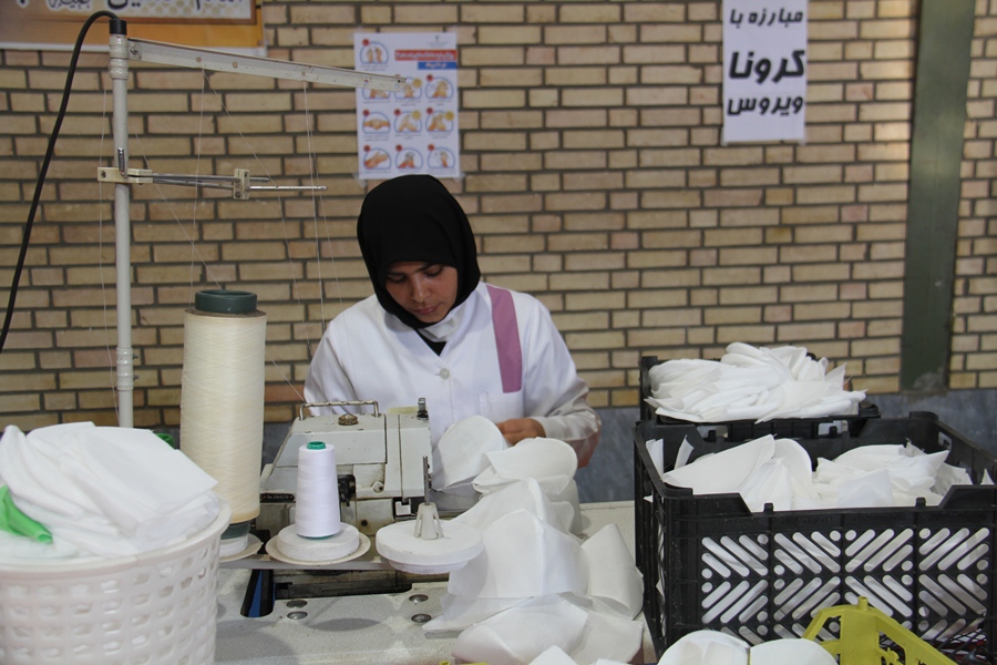 کارگاه مردمی تولید ماسک در فرخشهر