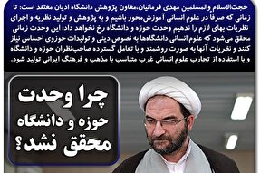 فتوتیتر | احساس نیاز به تولیدات حوزوی؛ لازمه وحدت حوزه و دانشگاه
