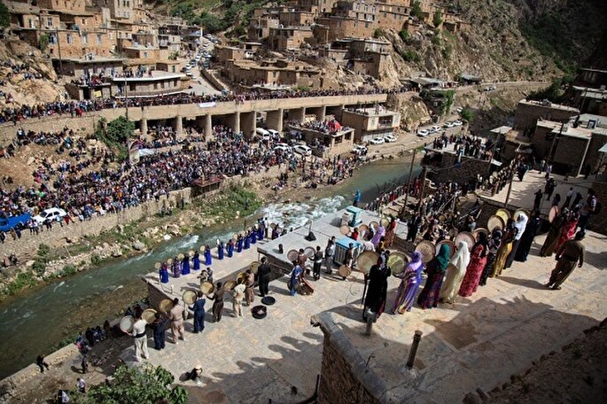 فیلم | طنین نوای رحمت دف‌نوازان در هورامان