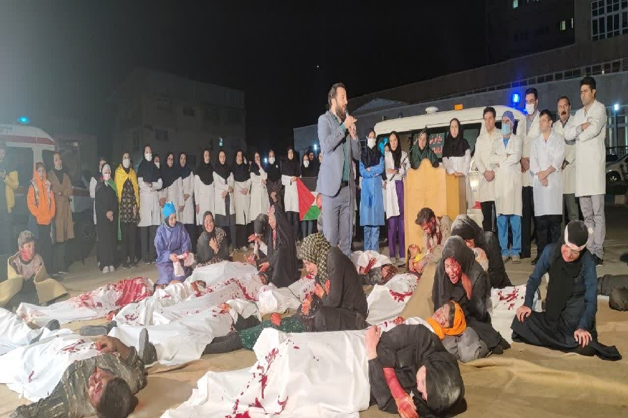 بازسازی فاجعه المعمدانی بازسازی فاجعه المعمدانی