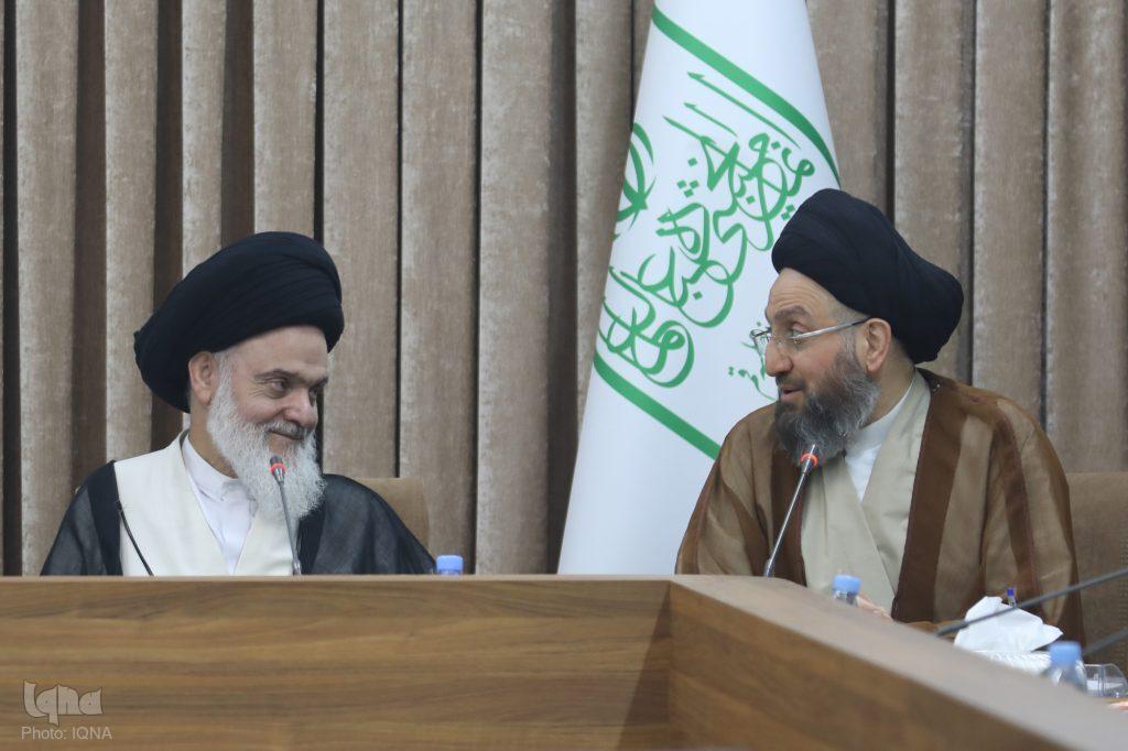 حضور سید عمار حکیم در جمع اعضای جامعه مدرسین حوزه علمیه قم