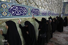 غبارروبی حرم مطهر حضرت فاطمه معصومه(س) توسط جهادگران جهاددانشگاهی