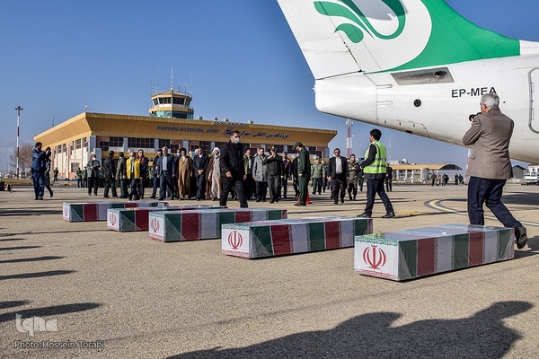 تشیع پیکر پنج شهید گمنام دوران دفاع مقدس