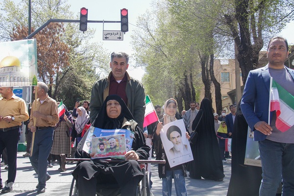 حماسه‌سازی مردم چهارمحال و بختیاری در روز قدس‎