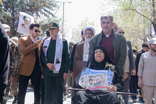 حماسه‌سازی مردم چهارمحال و بختیاری در روز قدس‎