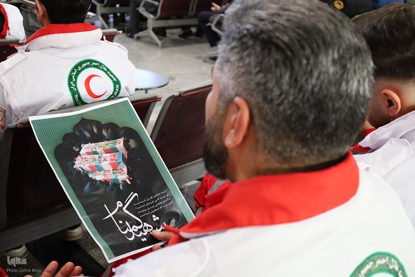 استقبال از پیکر شهدای گمنام در شهرکرد‎